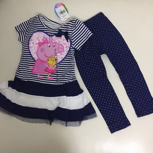 Peppa Pig Other - Peppa pig tunic leggings outfit